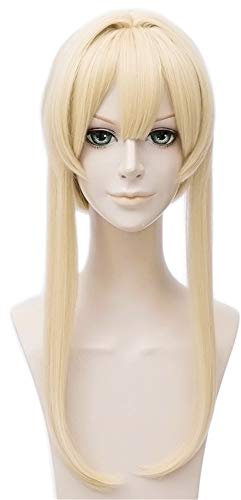 LanTing Cosplay Perücke Violet Evergarden von Violet Frau Lange karneval fasching Halloween Party, Blond Haar
