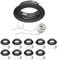 ledscom.de 10 Stück Decken-Einbaurahmen FERE Einbaurahmen schwarz matt (LED/Halogen/GU10/MR16/PAR16/50mm) inkl. GU10 Fassung