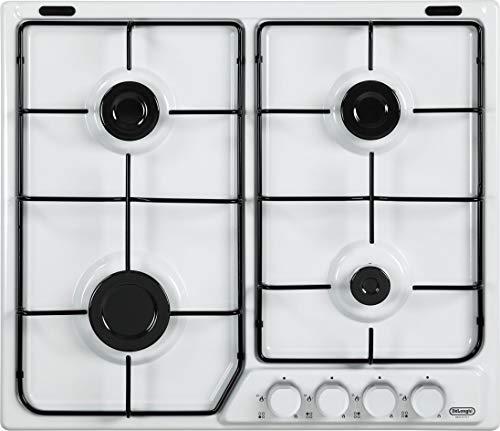 De Longhi | FFB46ASV Piano Cottura a Gas da 60 cm 4 Fuochi, Bianco