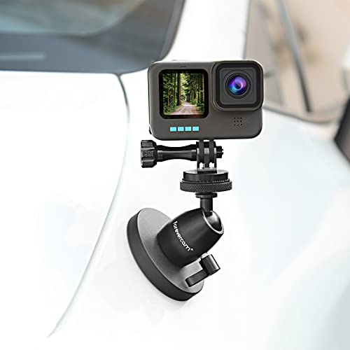 Forevercam Magnetkamerahalterung 1/4 und Magnetkamerastativ Magnetfuß Nootle Mini-Kugelkopf Hochleistungsmetall Zum sicheren Befestigen an Stahl Kompatibel mit Gopro Kamera