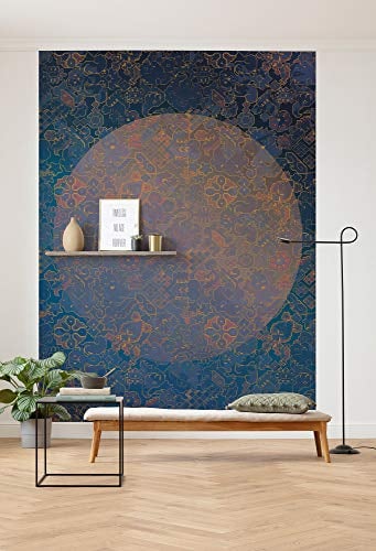 Komar Vlies Fototapete LA LUNE | Tapete, XXL, Dekoration, Jugendstil, Schlafzimmer, Wohnzimmer, Büro, Flur | Größe 200 x 270 cm (Breite x Höhe) | HX4-032