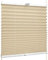 SchattenFreude Plissee nach Maß für Fenster | Mit Klemm-Haltern | Klemmfix ohne Bohren | Beige, Breite: 701-900mm x Höhe: 1001-1500mm