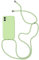 Alihtte Coque pour iPhone Se 2020/7/8 avec Cordon de Collier, Coque Souple Silicone TPU Bumper Etui Housse avec Cordon Réglable Lanyard Case pour iPhone 8 Mince Antichoc Collier Cover-Vert Matcha