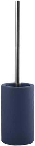 Spirella Tube Bürste Toilettenbürste Klobürste WC Garnitur aus Porzellan matt blau, Keramik, Blue