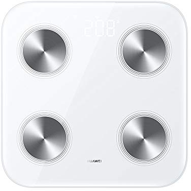 HUAWEI Scale 3, Intelligente Fett BMI Körperwaage, Bluetooth Verbindung, 10+ Messindikatoren, HUAWEI TruFit, Körperzusammensetzungsanalyse,Frosty White, Weiß