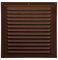Griglia di ventilazione in metallo, 30 x 30 cm, per interni ed esterni, montaggio con protezione dagli insetti, robusta, resistente alle intemperie (30 x 30, marrone)
