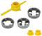 UTALIND 6-teiliges PVC-Rohr-Einfädler-Set, rundes Rohr-Schneideisen-Set, Einfädler, manuelles Handwerkzeug mit 3 Schneideisen 1/2 Zoll, 3/4 Zoll und 2,5 cm