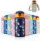 Autsel 500ml Gourde Isotherme Enfant avec Paille Bouteille Isotherme Étanche avec Sac Transport Cosmonaute Gourde Bouteille d'eau en Acier Inoxydable sans BPA pour École Sport Maternelle