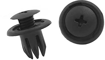 A ABSOPRO Parafango Rivetti Pannello Clip Vite Fissaggio 10mm Plastica Nero Set 20