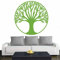 INDIGOS UG - Wandtattoo Wohnzimmer - Wandaufkleber Baum des Lebens - 2 - Lebensbaum Weltenbaum - 60x60 cm - Lindgruen - Aufkleber Kinderzimmer Schlafzimmer Küche Badezimmer Büro Dekoration