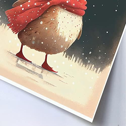 Nacnic Reh Poster im Aquarellstil. Illustrationen von niedlichen Tierbabys in Rot für Kinderzimmer. Innenarchitektur und Dekoration. A4.