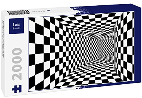 Lais Puzzle Optische quadratische Schwarz-Weiß-Illusion 2000 Teile
