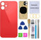 Perzework OEM Ersatz-Rückglas für iPhone 12 Mini, 13,7 cm (5,4 Zoll), mit Reparaturwerkzeugset, Rot