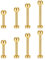JSDDE 8pcs Stainless Steel Labret Lip Stud Tragus Helix Cartilage Lip Studs Nose Stud Earrings Piercing Jewelry 6-12mm Gold