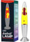 I-TOTAL® - Lampe à lave LED avec résistance chauffe cire, sans ampoule (ROUGE, BASE ARGENT, CIRE BLANCHE)