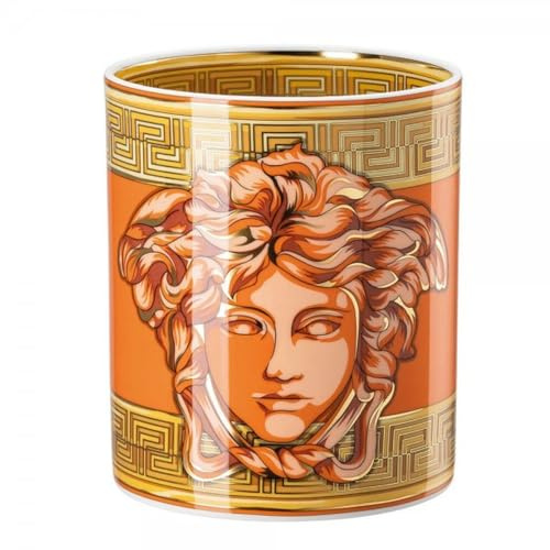 Versace [BR] Medusa Amplified Orange Coin Vase 18 cm