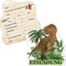 Tixlux 12 Einladungskarten zum Kindergeburtstag, 11 x 10 cm Dinosaurier Einladungskarten, Geburtstagseinladungen für Jungen und Mädchen, Geburtstagseinladungen Kinder Geburtstagsfeier Kinderparty