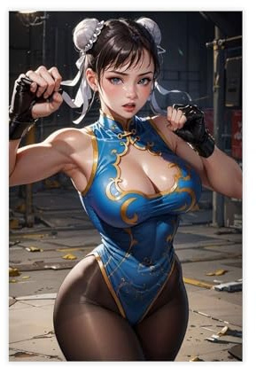 NWGACS Leinwandposter Game Street Fighter Chun-Li 6, Schlafzimmer, Dekoration, Sportlandschaft, Büro, Raumdekoration, Geschenk, ungerahmt, 30 x 45 cm