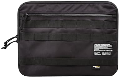 Rough Enough 14 Zoll Laptop Hülle Sleeve Aktentasche Tasche mit Tablet Fach und Zubehör Taschen Tactical Molle Wasserabweisend Schwarz Cordura