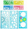 7 Stück Geometrie Lineal Kreisschablone Zeichenschablone Für Kinder, Kunststoff Kreis Geometrische Vorlage Lineal Schablone Messwerkzeug, Geometrisches Zeichnen, Malschablonen Für Kinder (Blau)