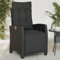 ShGaxin Fauteuil inclinable de jardin avec repose-pieds en rotin PE noir, chaises terrasses extérieures, meubles de jardin extérieur - 365233