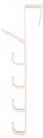HUANIZI 5 Layers Over The Door Hanger Hook Clothes Hat Vertical Rack Organizer Over The Door Hanger Hook, White