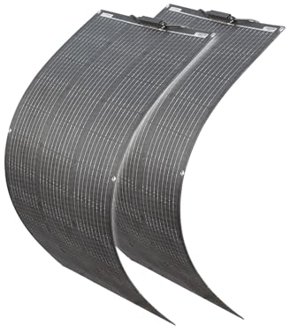 Panneau Solaire Flexible ETFE 2 × 100W Module Solaire ETFE 200W, Module Photovoltaïque chargeur Solaire Système Solaire cellule Solaire, pour Système insulaire/voiture/camping extérieur/jardin