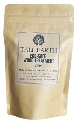 Tall Earth - Tratamiento ecológico para madera, tinte de pátina gris plateado, 5 galones