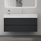 maimai Mobile Bagno Sospeso 120x48x63cm, Mobile da Bagno con Cassetto Soft-Close Include Lavabo Bianco 120cm, Antracite Opaco