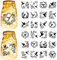 CREATCABIN 24 Stück Kolibri Silhouetten Einmachglas Dekor Vogel Blumen Karton Scrapbooking Aufkleber Lasergeschnitten PVC Wasserdicht DIY Bastelarbeiten Für Laternen Gläser Fenster Halloween 9x10cm
