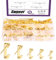 Swpeet 75 ganci dorati per quadri con chiodi, 4,5 kg/9,1 kg/13,6 kg/22,7 kg/45,4 kg, kit di ganci per appendere quadri in metallo, ganci per cornici resistenti, accessori per appendere quadri per