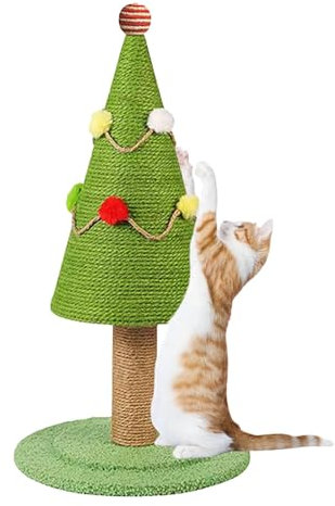 Arbre à chat pour arbre de Noël, grattoir de sapin de Noël, outil de relaxation pour chat, décoration esthétique, jouet de fiançailles mignon pour chatons, chats domestiques
