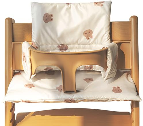 WANDGU Hochstuhl Sitzkissen Set: Sitzverkleinerer für Hochstuhl mit Laminierte Beschichtung Einfache Befestigun, Rutschfest Sitzkissen Set für Stokke Tripp Trapp Kinderhochstuhl