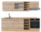 Vicco Küchenzeile R-Line, Küchenblock, Sonoma/Goldkraft Eiche, 240 cm, AP Eiche