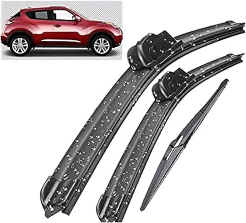 WANGJF Juego Escobillas Limpiaparabrisas para Nissan Juke F15 2011-2019, Limpiaparabrisas Delantero y Trasero, Escobilla limpiaparabrisas.