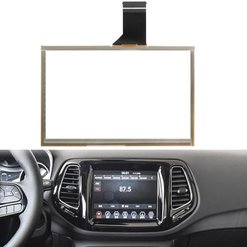 Ersatzbildschirm für Jeep Compass 2017-2020 7 Radio Navigations Monitor Touchscreen für TDO-WXGA0700K00033-V2 TDO-WXGA0700K00057-V1 Digitizer Ersatz, Not für Uconnect 4C / UAQ/UAS