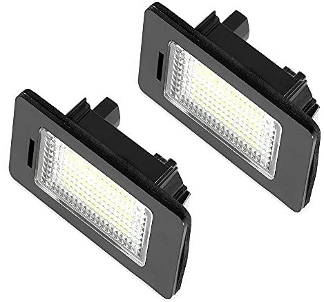 Kennzeichenbeleuchtung 2 Stück, passend for BMW E39 E60, Kennzeichenbeleuchtung, 6000 K, weiß, kein Fehler, LED-Nummer, Kennzeichenbeleuchtung, passend for BMW E90, E91, E92, E61, E70, E71 Nummernschi
