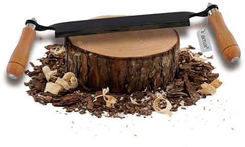 BITUXX Zugmesser für Holz Ziehmesser Schäleisen Zieheisen gerade 13