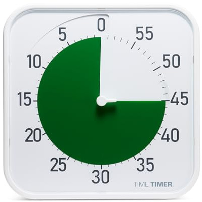 Time Timer Compte à rebours visuel Original de 30,5 cm – Grand minuteur visuel Silencieux de 60 Minutes pour Salle de Classe pour SEL, régulation émotionnelle, Concentration, Transitions calmes, TDAH