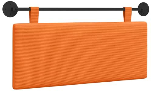 vidaXL Hängendes Kopfteil Cordstoff, Moderner rechteckiger Wand-Kopfteil, weich gepolstert, verstellbare Rückenlehne, platzsparender Bett-Zubehör