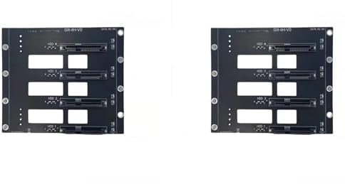 BUAGOUWZ 2X SSD HDD SATA5.1 da 6 Gbps, Scheda di Espansione per Server Nas, Scheda di Espansione per Dischi A 4 Dischi, Adattatore 2 X 4D