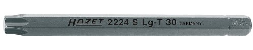 HAZET Bit 2224SLG-T45, 5/16 Zoll (8 mm) Sechskant, Innen TORX Profil | Antrieb 5/16 Zoll (8 mm) Sechskant massiv, Abtrieb Innen TORX Profil, Sechskant-Antrieb ISO 1173 C8 (5/16″), TORX 7.82 mm