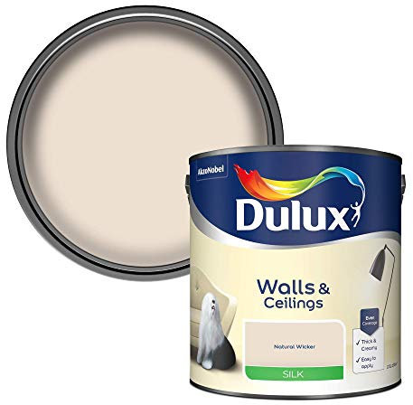 Dulux Silk Emulsion Paint For Walls And Ceilings - Natural Wicker 2.5L