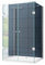 U Form Duschkabine Dusche Benito 100 x 80 x 200cm / 8 mm/Inkl. Duschtasse + Siphon