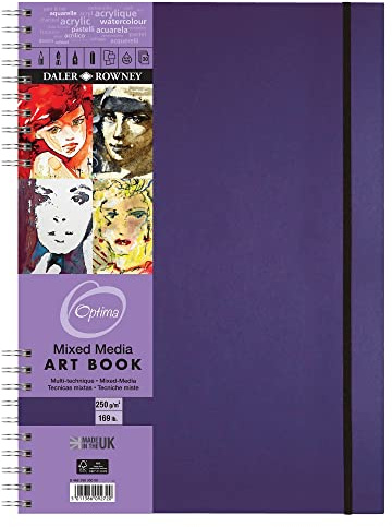 Daler Rowney Cachet Skizzenbuch, Spiralbindung, A3, Amethyst