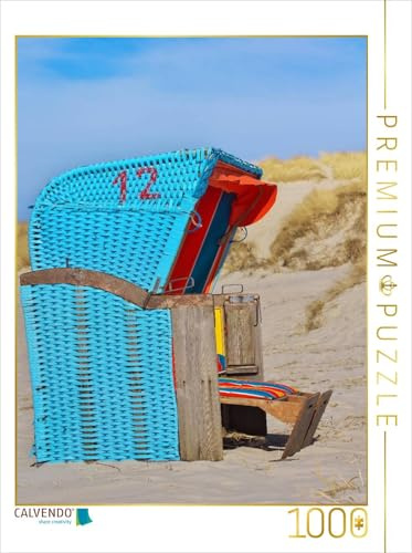 CALVENDO Puzzle Strandkorb | 1000 Teile Lege-Größe 48 x 64 cm Foto-Puzzle für glückliche Stunden