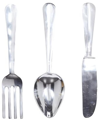 Deco 79 26167 Aluminum Utensil (Set of 3), 23H/6W