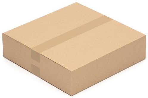 KK Verpackungen Versandkartons 400 x 400 x 100 mm Braun 1-wellig (Außenmaß 405 x 405 x 110 mm) | 10 Stück, Faltkartons Kartons geeignet für Versand als DHL Paket DPD Hermes GLS Paketklasse S (KK29)
