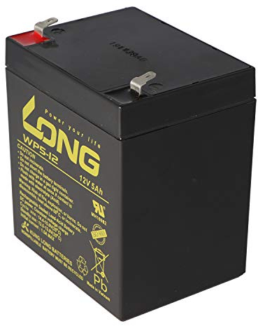 Kung Long WP5-12 Blei Akku 12 Volt 5Ah z.B. passend für den Batterypack APCRBC140 von APC, es Werden dazu 16 Stück benötigt