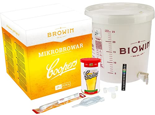 Browin 406010 Mini-Brauerei ECO 2, Starter-Kit für die Bierherstellung, Set mit einem 30-l-Behälter